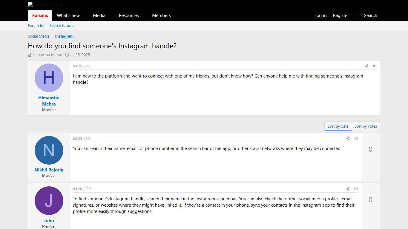 How do you find someone's Instagram handle? | GetAssist Forum
